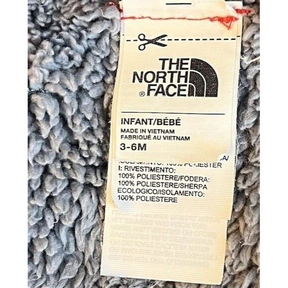 The North Face Puffer Hoodie Jacket Infant 3-6M Navy Mount Chimborazo Reversible - Picture 7 of 9